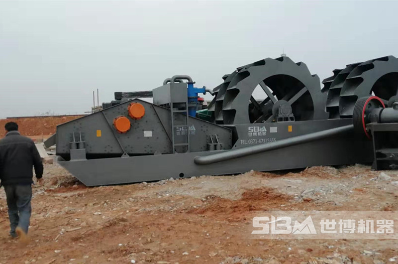 大型洗砂機械一體式洗砂生產線運達現(xiàn)場