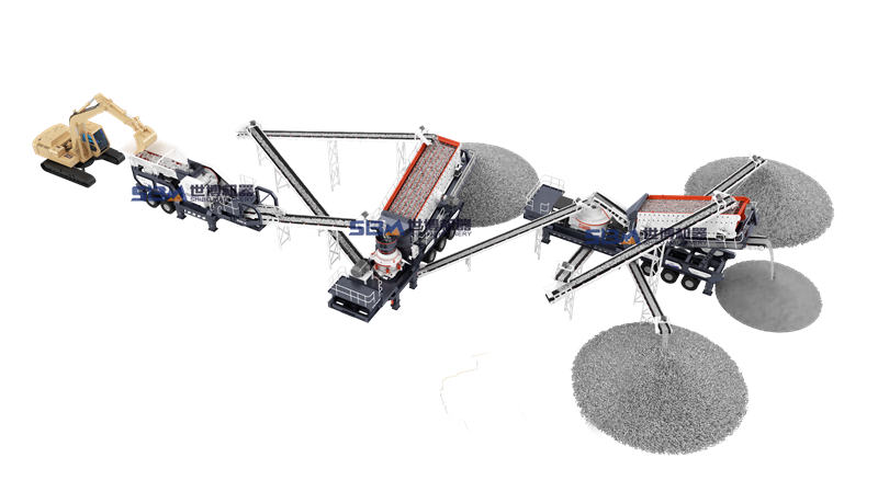 移動(dòng)式玄武巖破碎制砂生產(chǎn)線(xiàn)設(shè)計(jì)圖