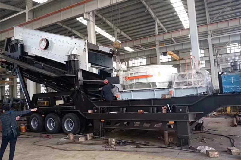 移動石頭打沙機，車間半成品圖