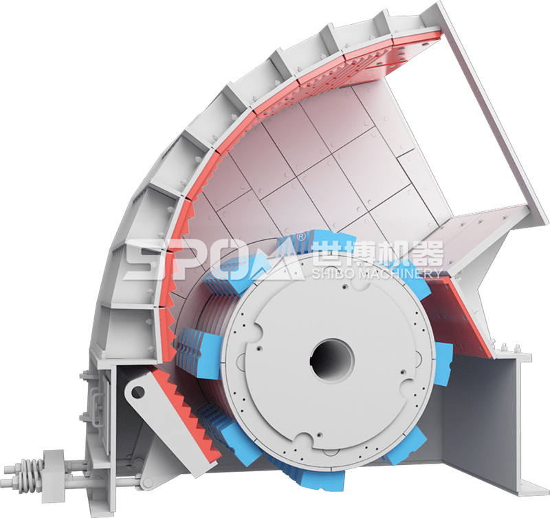 重錘破碎機結(jié)構(gòu)圖，錘頭破碎