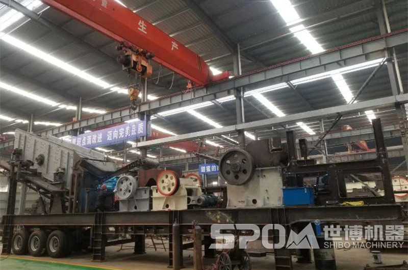 多機組合車載移動碎石機，世博廠家生產(chǎn)車間實拍