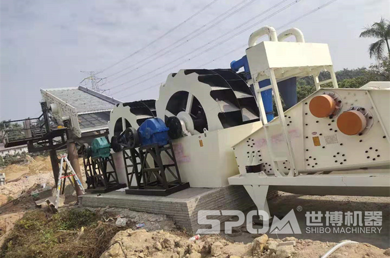 洗砂工藝流程，洗砂設(shè)備現(xiàn)場圖