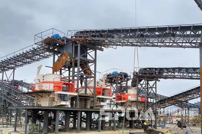 三臺制砂機，已安裝好